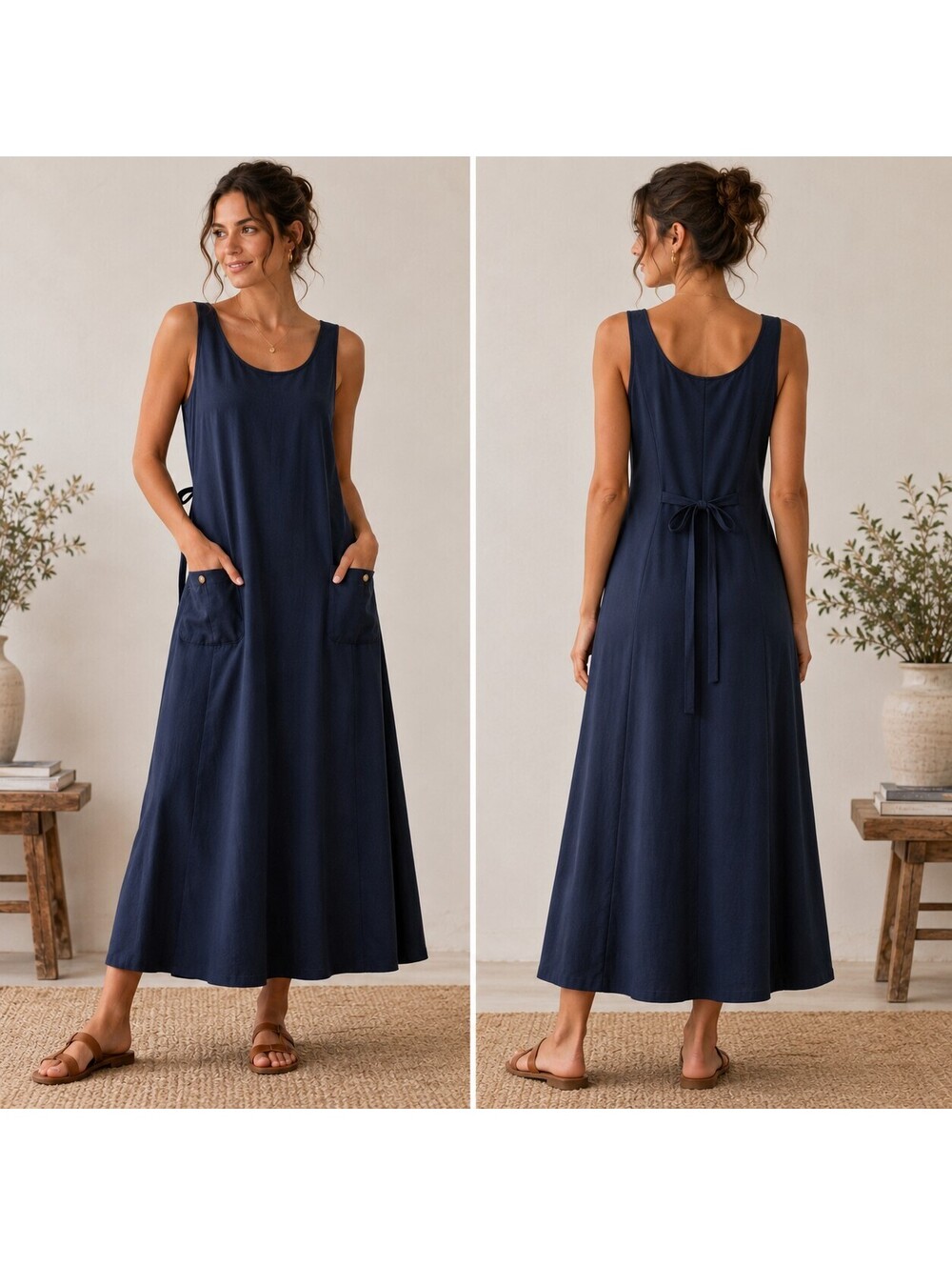 90s Worthington Sleeveless Jumper Dress Relaxed A-Line - 12
